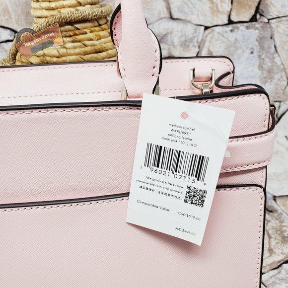 #bagsavenue fast ship staci medium crossbody satchel top chalk pink kate spade - Picture 6 of 6